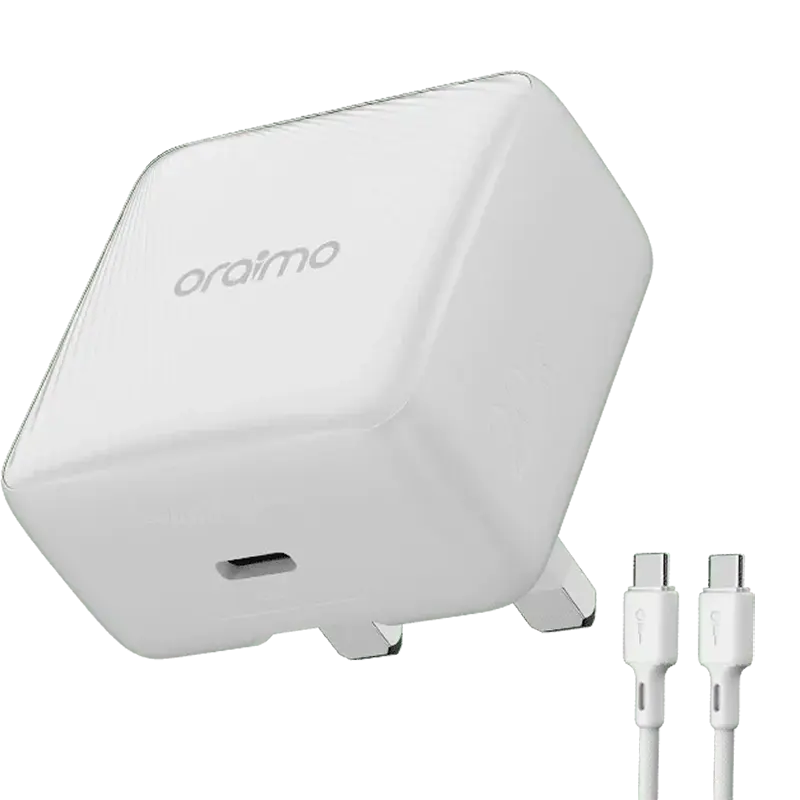 oraimo PowerCube 20 20W Wall Charger Kit White Mascom International.webp
